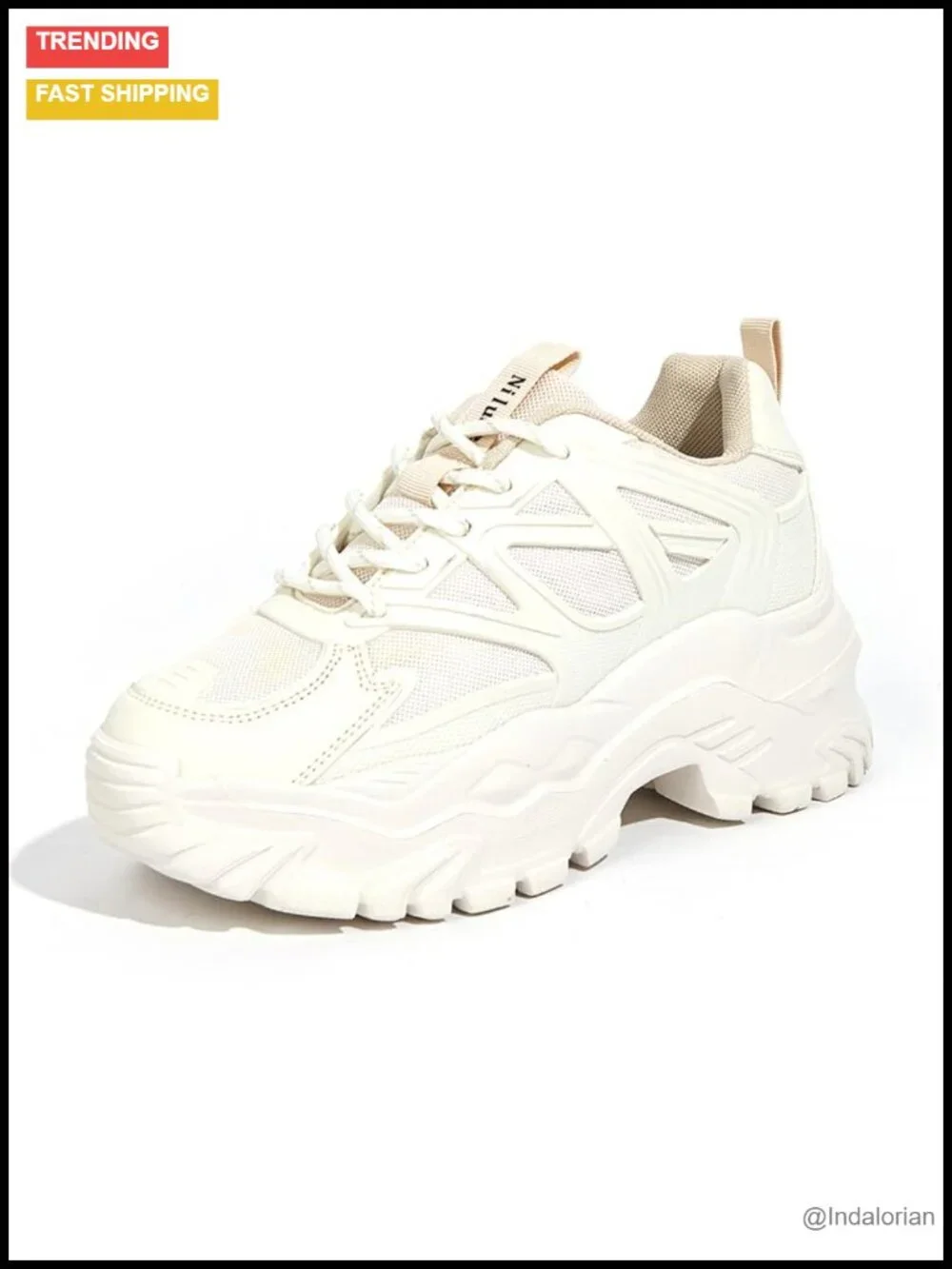 Chunky Platform Sneakers for Women Comfortable Lace Up Walking Shoes